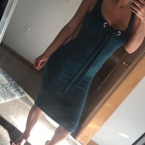 Emerald tie dress